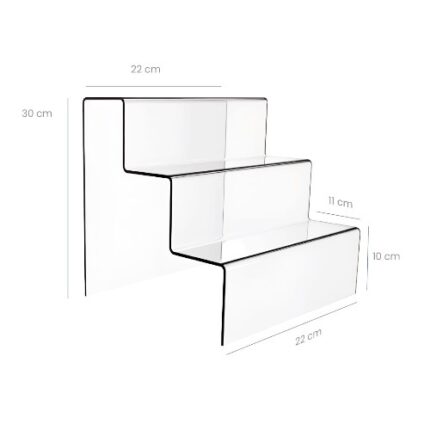 Exhibidor Acrílico de 4 mm para Calzado – 3 Pisos