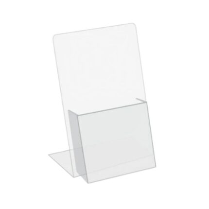 Porta Volante Acrílico Transparente A5. Medida: 15 x 21 x 3cm